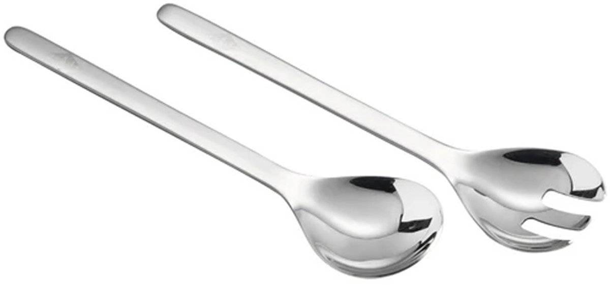 Serveerlepels - Couvert - Salade bestek - RVS - Hoogglans - Klein - L 20 x B 5 cm