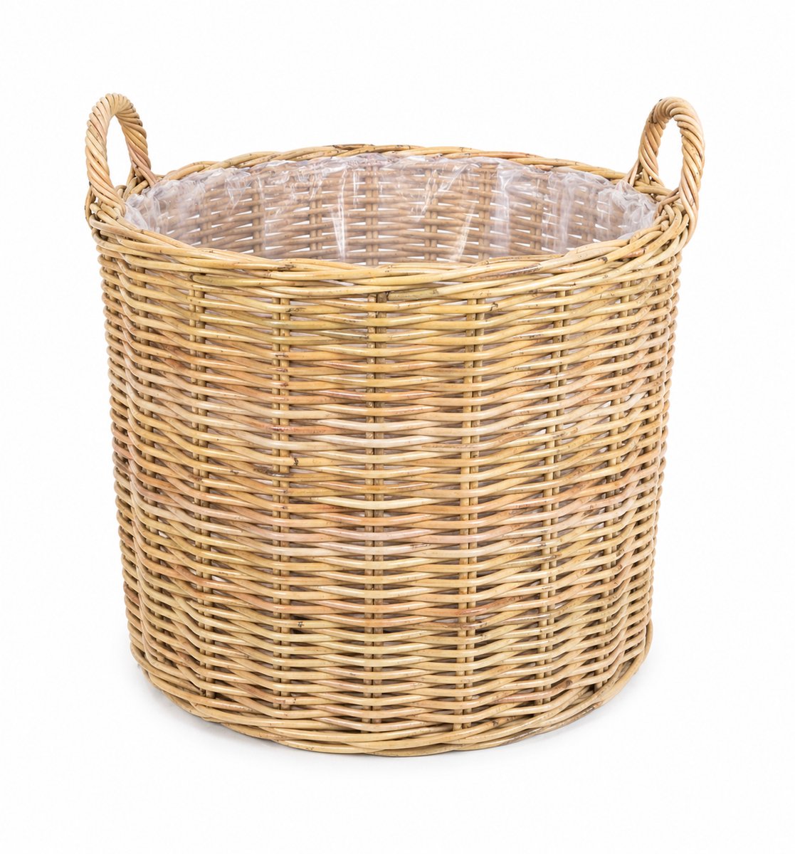 Ronde Rotan Plantenmand - Naturel - Ø40xH45 cm - Ronde Mand - Rieten Mand