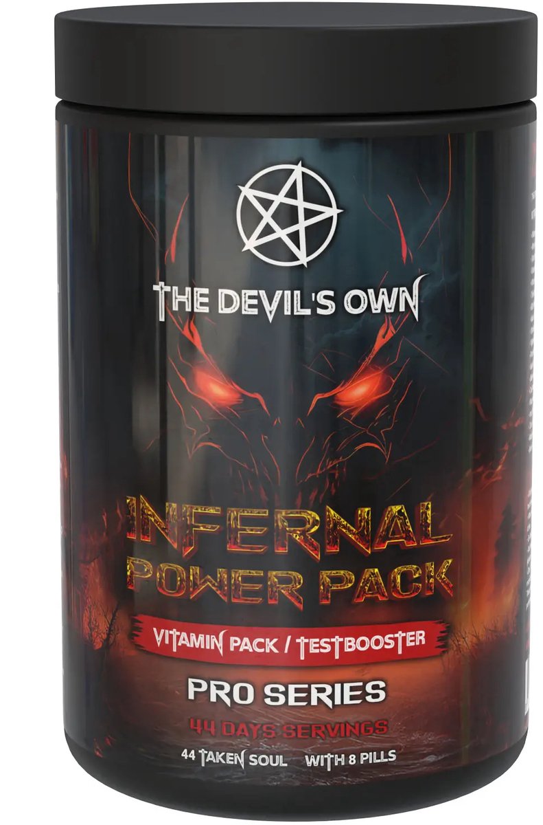 The Devil's Own | Infernal power pack | Vitamine en Mineralen en Testosteron booster | 30 doseringen | 1 zakje per dag | Extra Omega 3 | Nutriworld