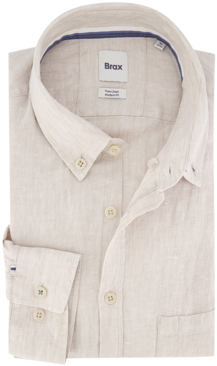 Brax casual overhemd beige