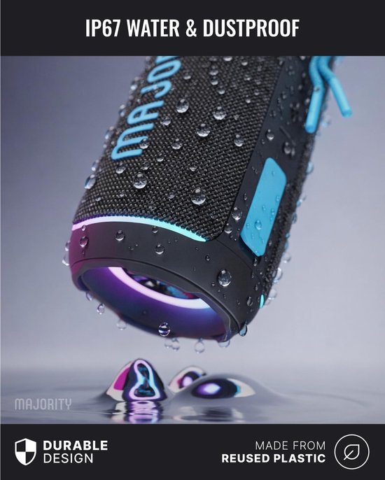 Majority Move 2 - Bluetooth Speaker - Draagbaar - 30W - 30 uur Batterij - Waterbestendig - IPX6 - Zwart van Majority — afbeelding 5