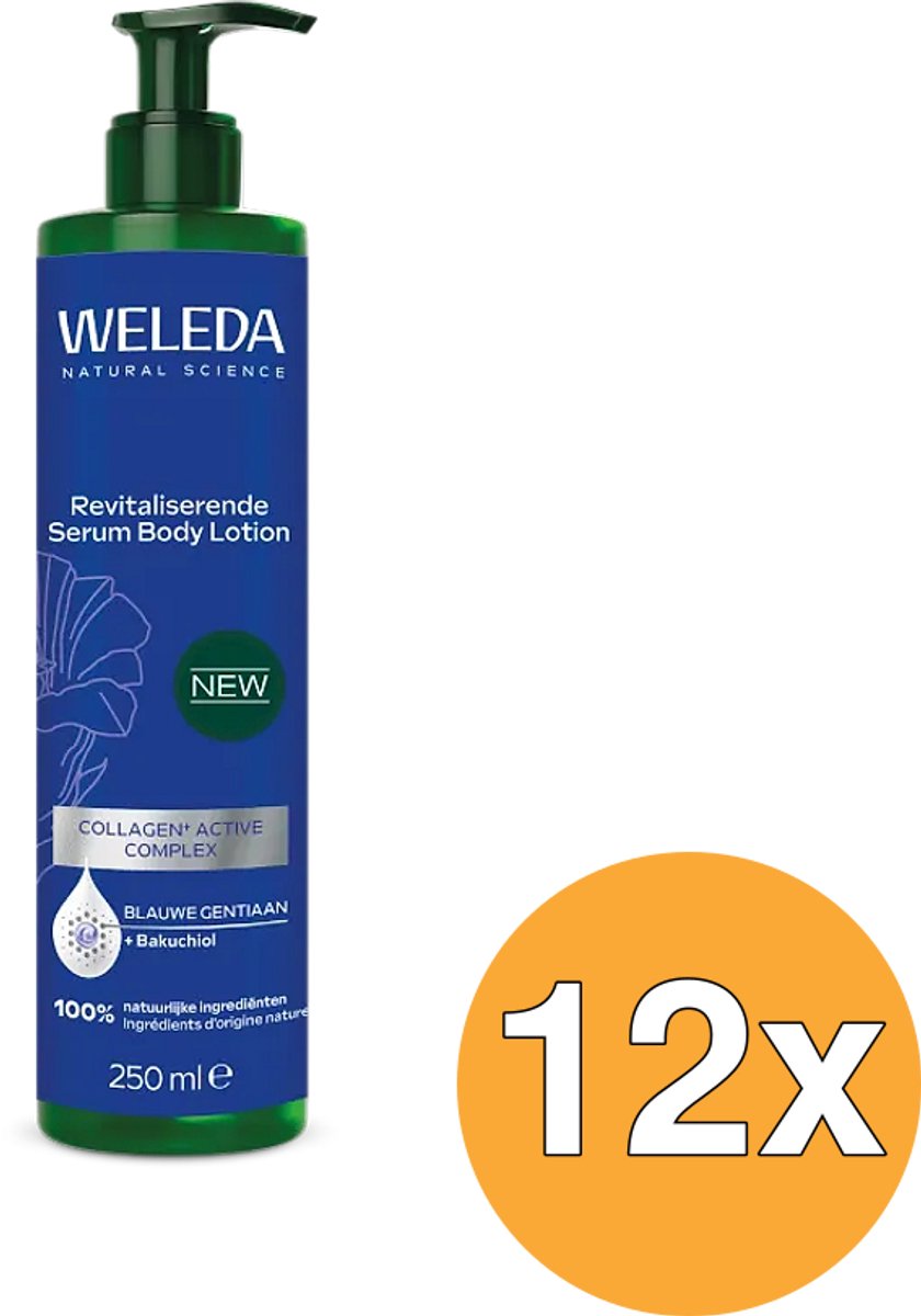12x WELEDA Revitaliserende Serum Body Lotion Blauwe Gentiaan (250 ml)