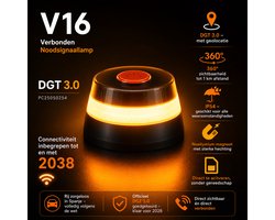 V16 Alarmlicht Spanje – Met GPS & Geactiveerde SIM t/m 2038 – DGT 3.0 Gecertificeerd – Wettelijk Goedgekeurd voor Spanje – Auto Waarschuwingslicht