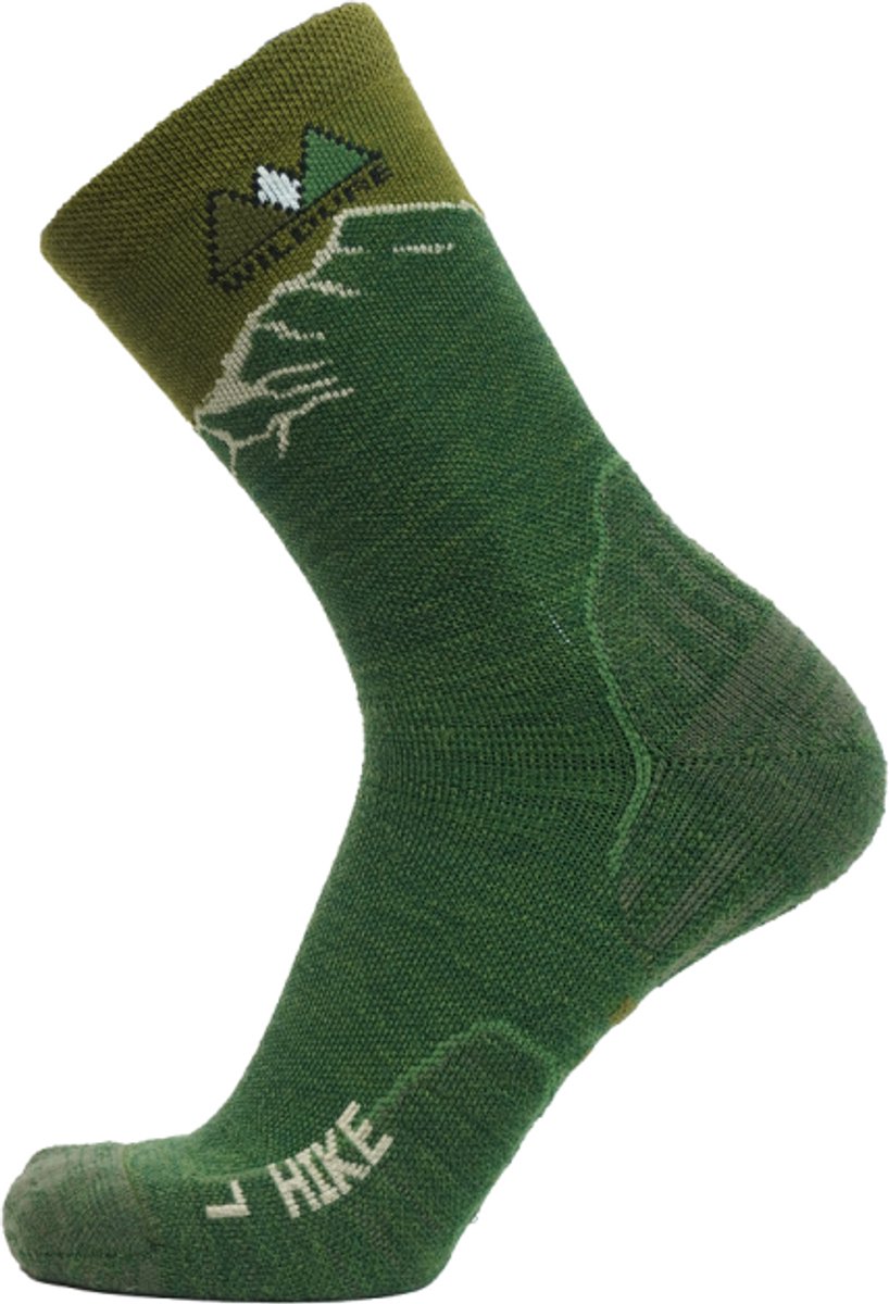Wildure WOXS Wandelsokken 42-46 Merino wol – 1 paar sokken Groen