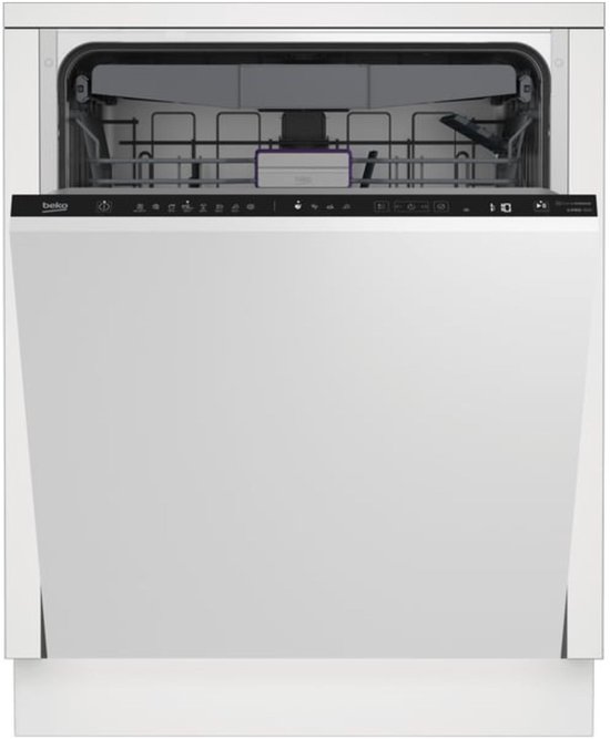 Beko BDIN36450 - Inbouwvaatwasser - 14 couverts - B label - 44 dB - Bestekmand - Volledig geïntegreerd - RVS - Stil - 10,9 liter water per cyclus