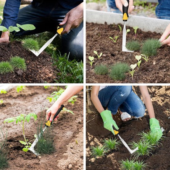 Handmatige onkruidschraper en onkruidmes - geschikt voor tuin, groentetuin en boomgaard onkruidwieding van Merkloos	 — afbeelding 2