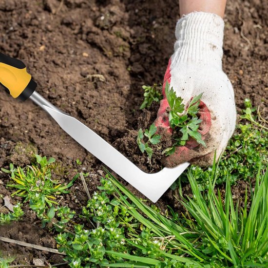 Handmatige onkruidschraper en onkruidmes - geschikt voor tuin, groentetuin en boomgaard onkruidwieding van Merkloos	 — afbeelding 3
