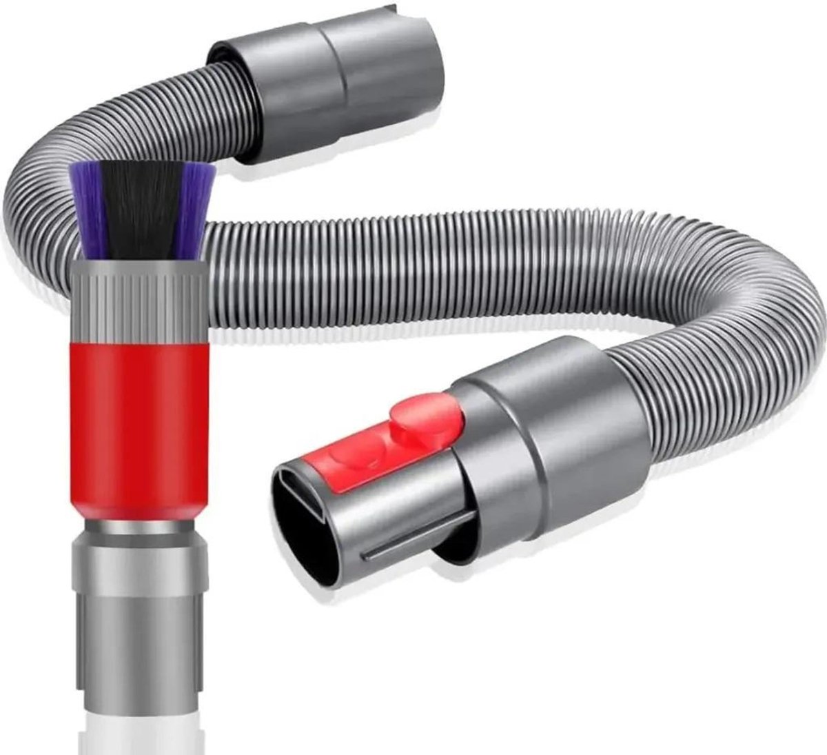 Krasbestendige stofborstel Geschikt voor Dyson V7, V8, V10, V11 en V15 stofzuigers, met een flexibel spleetmondstuk, borstelverlengslang en vervangende accessoires.