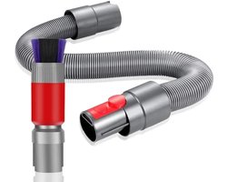 Krasbestendige stofborstel Geschikt voor Dyson V7, V8, V10, V11 en V15 stofzuigers, met een flexibel spleetmondstuk, borstelverlengslang en vervangende accessoires.