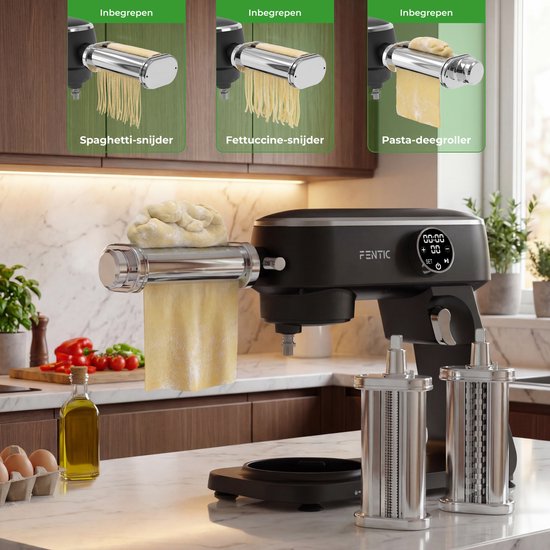 Fentic Pasta Set 3-delig - Geschikt voor Fentic SM-1604NM keukenmachine (7L) van Merkloos — afbeelding 2