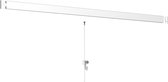 Artiteq Click Rail Schilderij Ophangsysteem 4 meter - Complete Set - Inclusief haken, draden en bevestigingsmaterialen - Wit primer RAL 9016 - 4 kg/m- Ophangsystemen en rails voor schilderijen, posters en foto's - Ophangen zonder boren