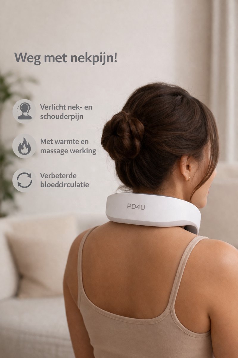 Nekmassage Apparaat met Warmtefunctie – Nekmassage Apparaat Draadloos – TENS Technologie – Massage voor Nek & Schouders – Elektrische Nekmassager – Draadloos & Ergonomisch Ontwerp – Inclusief Verkoelende Doek thumbnail 4