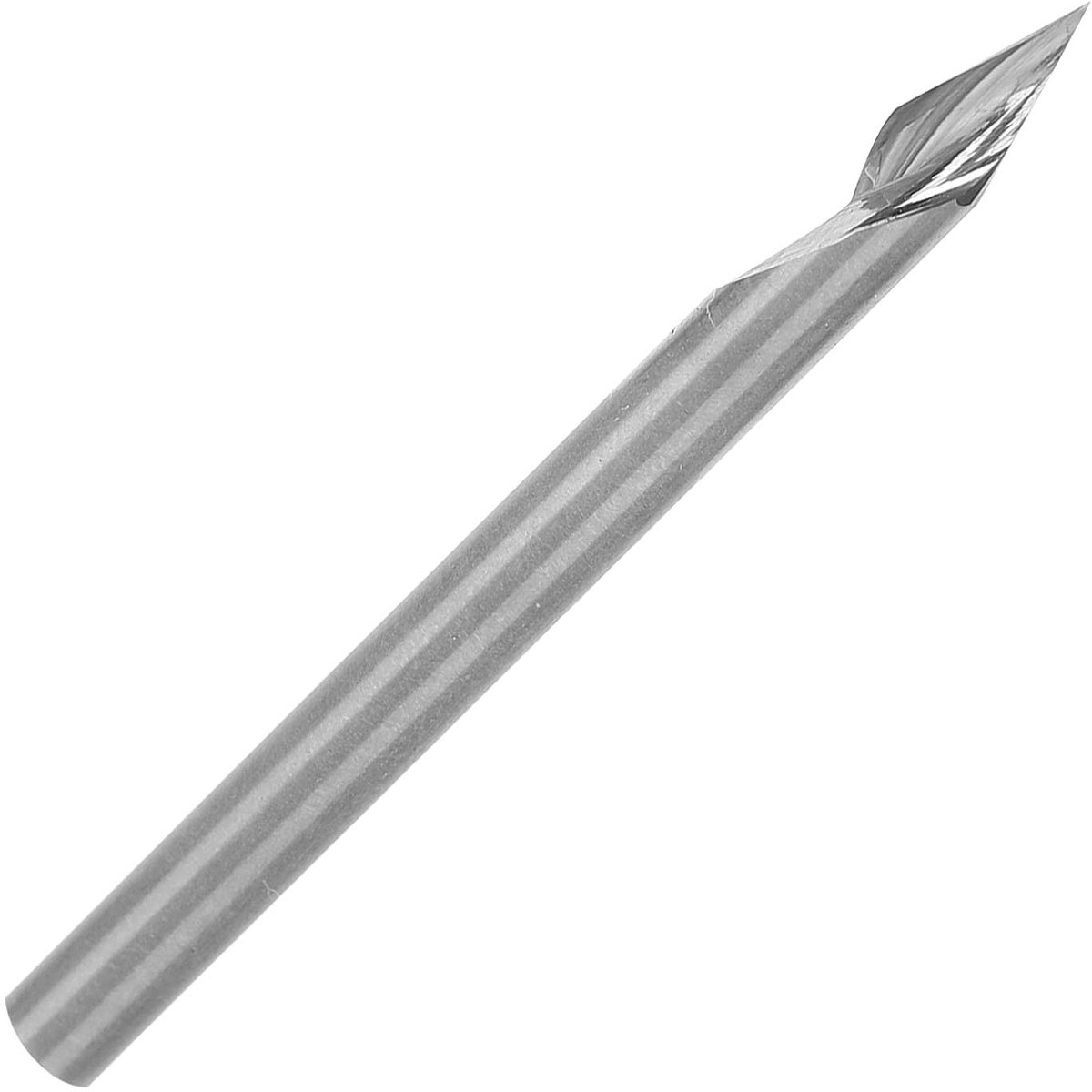 Allecto - Spiraal Graveergereedschap - V Groef Freesbits - Hoge Snelheid Staal - Zilver - Houtbewerking - Precisie Graveerwerk - 30 Graden
