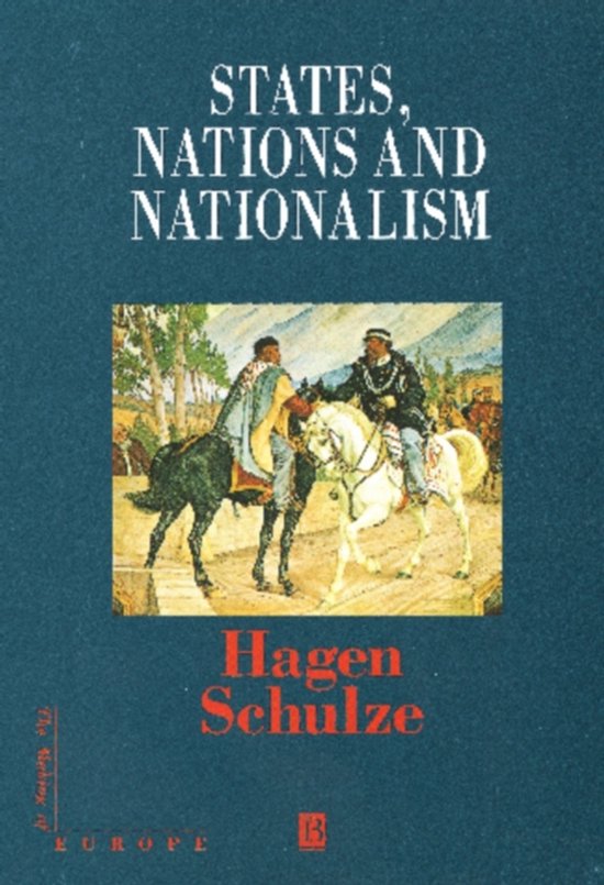 Boekomslag met de titel 'States, Nations and Nationalism' en een afbeelding van twee mannen te paard.
