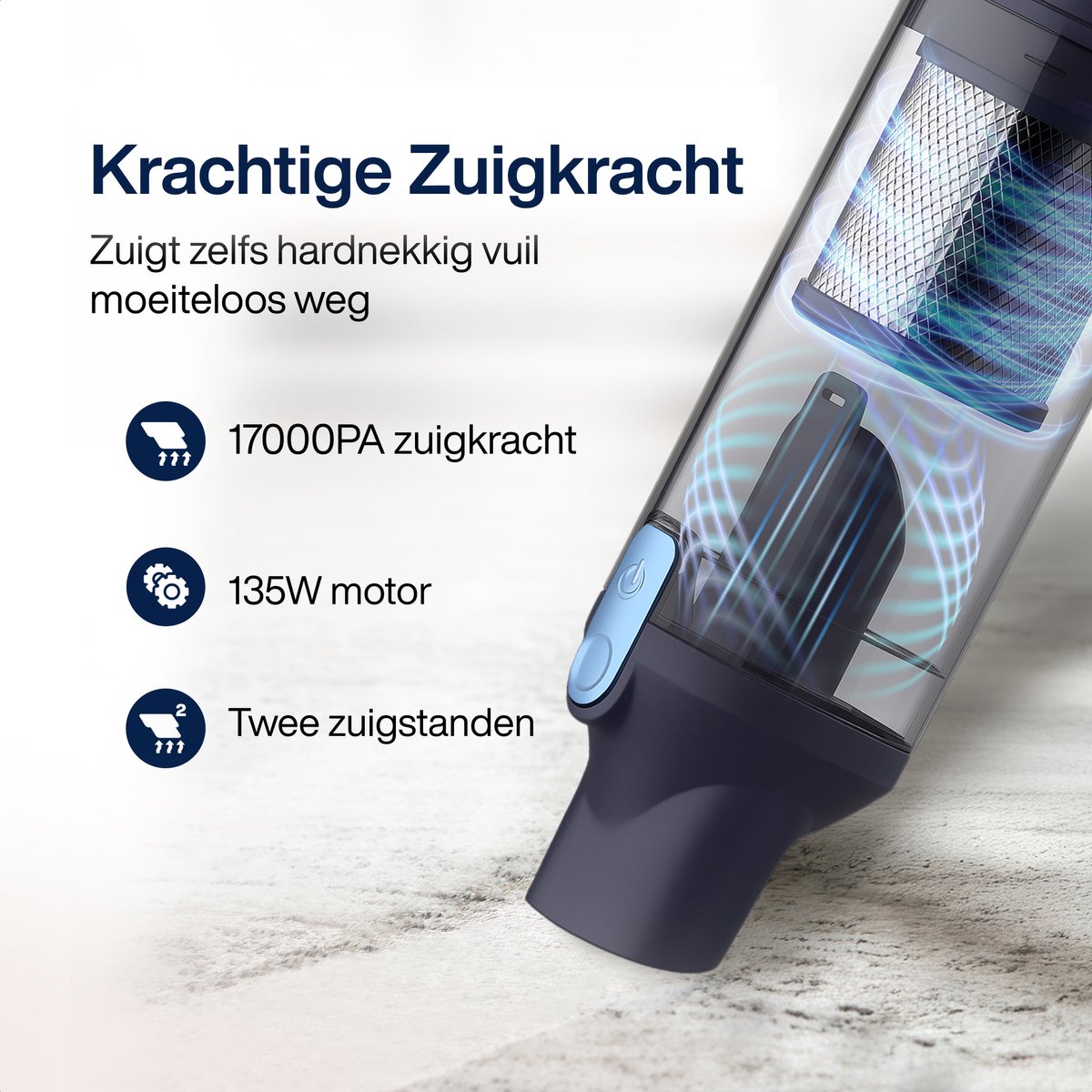 Kruimeldief NanoDetect Pro 135W Snoerloos Blauw - afbeelding 3