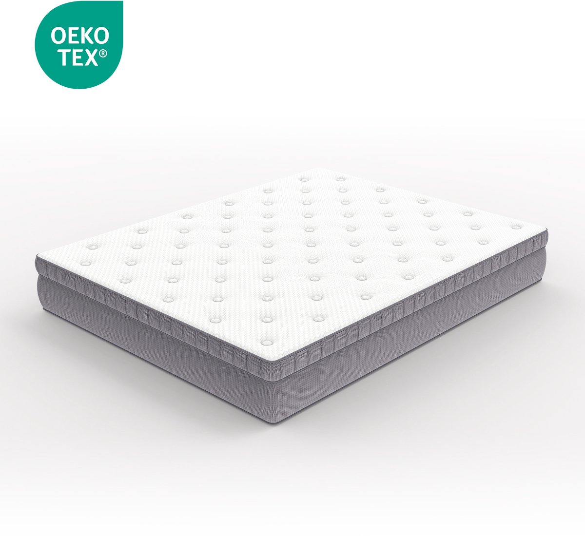 Pocketvering Matras 160x200 cm – H3 Stevig – 25 cm Hoog – 7 Zones Ergonomisch – OEKO-TEX Gecertificeerd – Comfortschuim & Verstevigde Randen