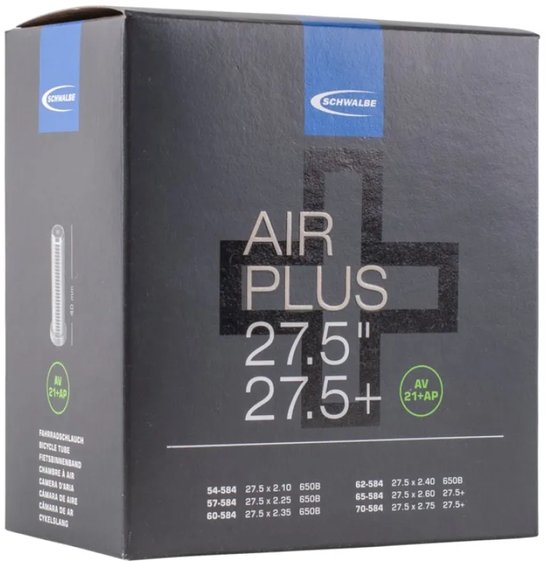 Fiets Binnenband Schwalbe AV21+AP Air Plus 27.5" / 54/70-584 - 40mm Autoventiel van Schwalbe — afbeelding 2