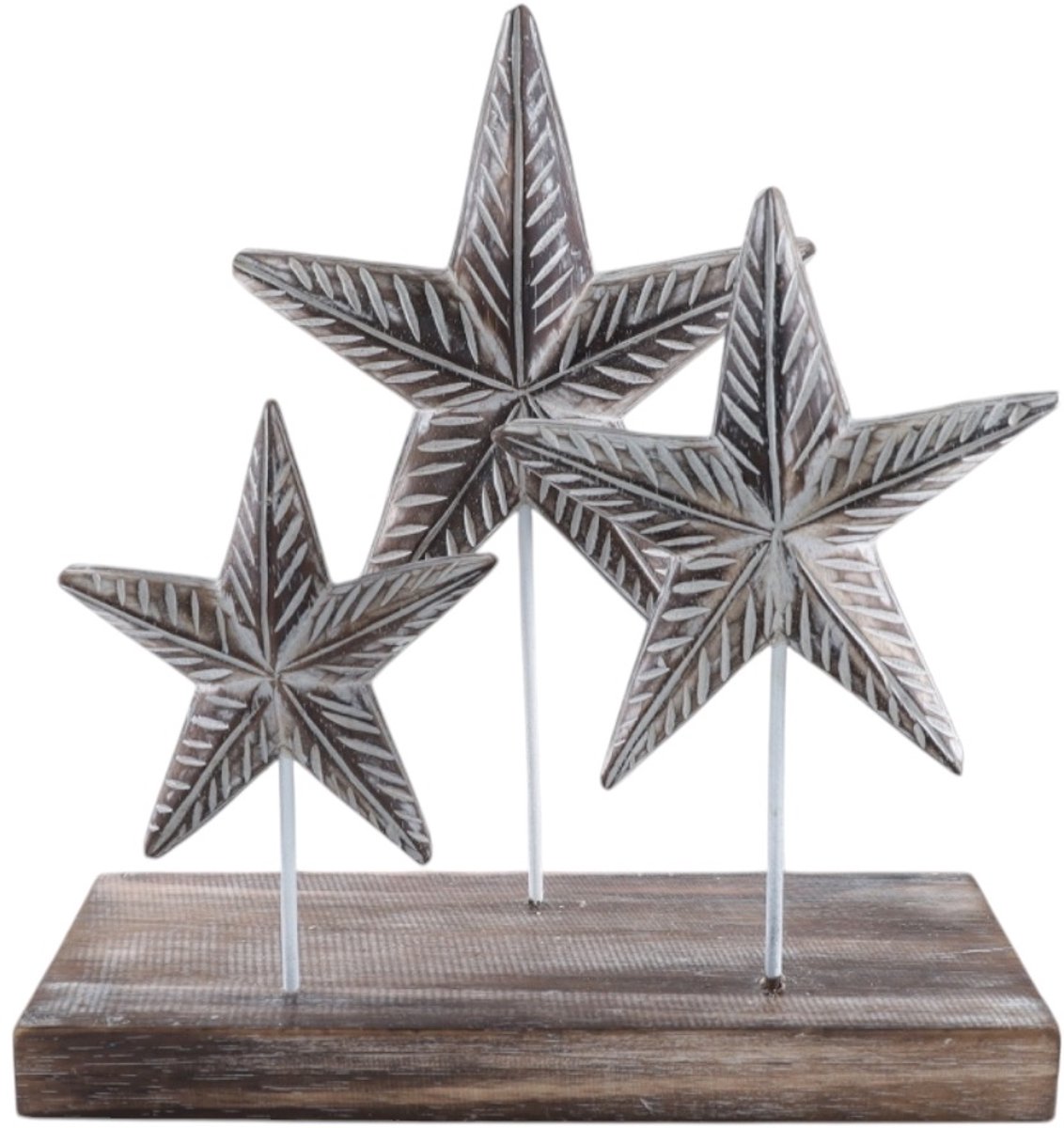 Ornament Miam drie zeesterren natural 30x30 cm