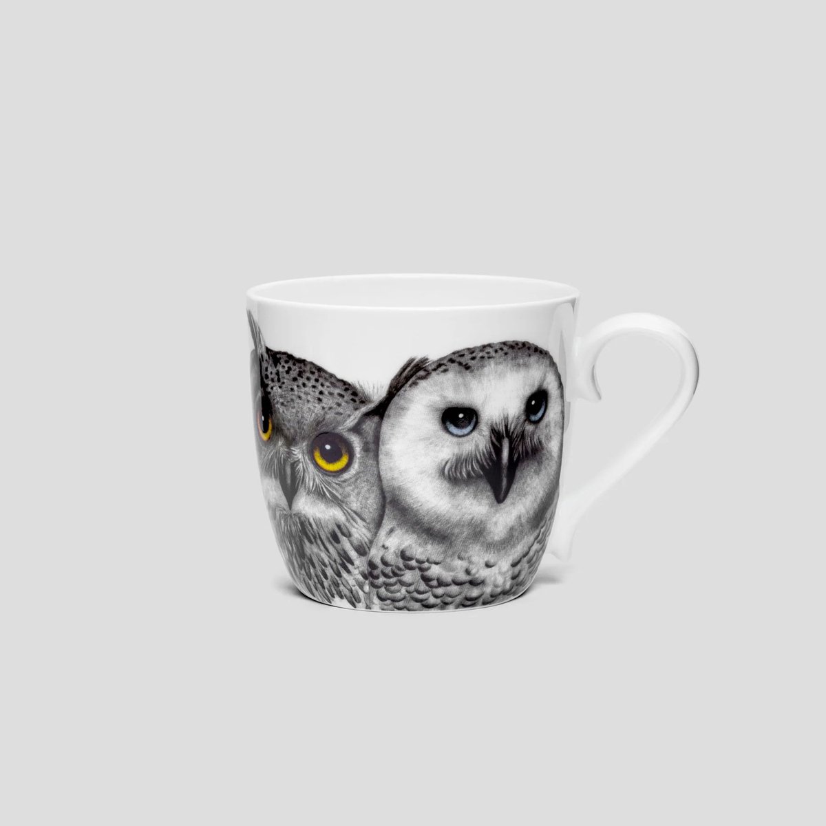Charlotte Nicolin mok Contemplation, kopje, uil, Fine Bone China, kleurrijk, 415 ml, MU7511