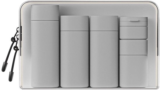 Set van 5 reisflessen voor toiletartikelen, lekvrij ontwerp, reisformaat shampoo- en conditionerflessen, geschikt voor shampoo, conditioner en lotion, Moederdagcadeau - grijs.