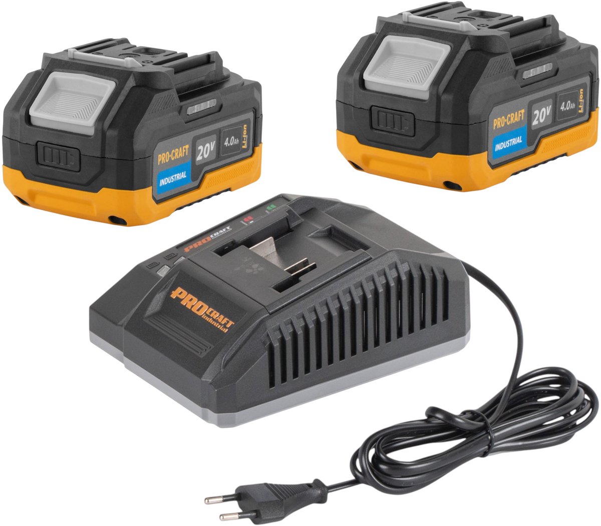 Procraft Starter Pack C20/6.5 snellader 20 V 6,5 A + 1x 20/4 accu 4,0 Ah