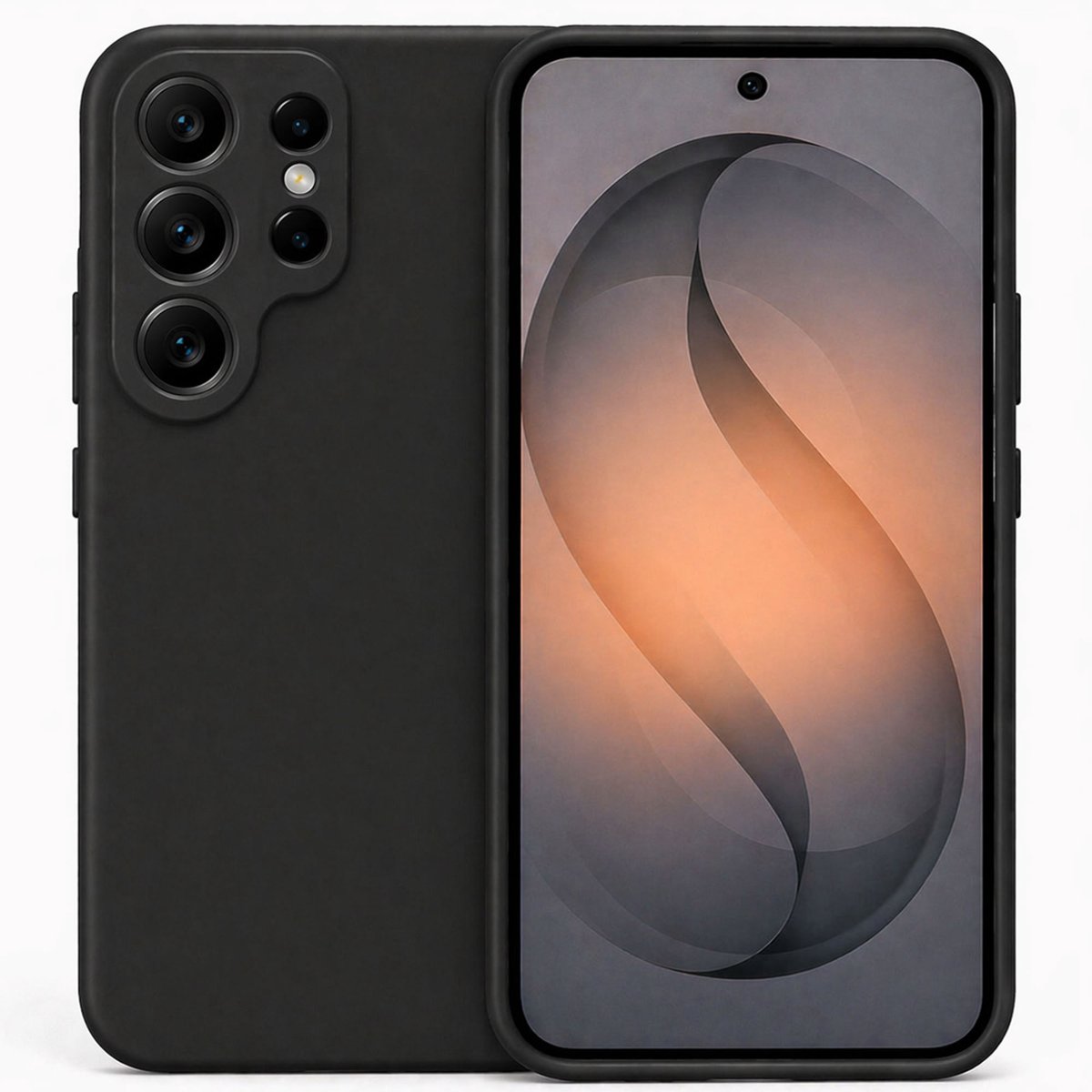Technow hoesje geschikt voor Samsung Galaxy S26 Ultra - Liquid Back Case - Cover - Zwart