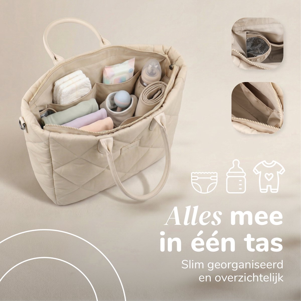 Mommsy Luiertas: Waterafstotend, Thermo Vak, 24,5L thumbnail 3