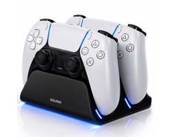 Sounix Oplaadstation geschikt voor PS5 DualSense Controller - PS5 accessoires - Dual Oplader - Charging Dock - Zwart