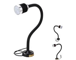 Allecto - Magnetische LED-werklamp - Flexibele zwanenhals - 5W verlichting - Ideaal voor elektriciens - Magnetische voet - Geschikt voor CNC-bewerk...