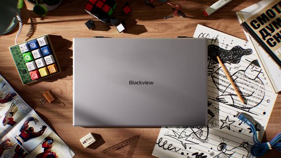 Blackview DCM8 Pro - 15,3" dubbele draagbare laptopmonitor FHD - Ultradun 4,6mm, slechts 1,2kg lichtgewicht, 100% sRGB - USB-C one-cable verbinding, blauwlichtfilter, ingebouwde luidsprekers - Inclusief kabels en beschermhoes, grijs