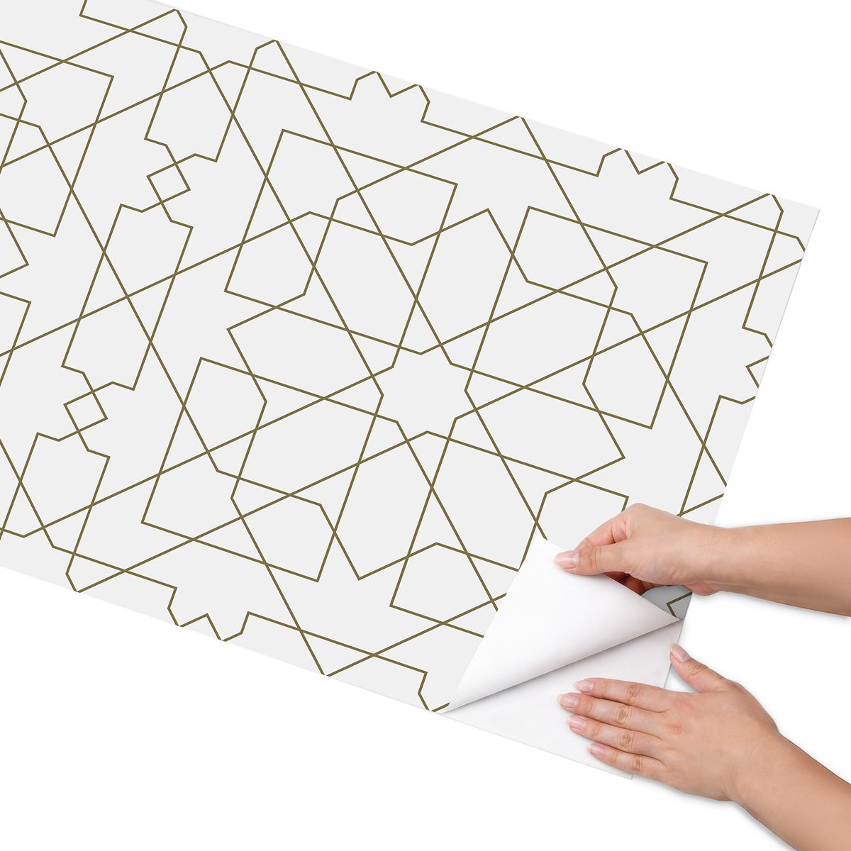 Coloray Meubel Wrap Folie - Wit Meubelfolie - 65x130 cm - Plakfolie Meubels Harmonie van patronen - Decoratiefolie Zelfklevend - Minimalist Meubelfolie - Meubelfolie Zelfklevend - Badkamer decoratie - Geometrie