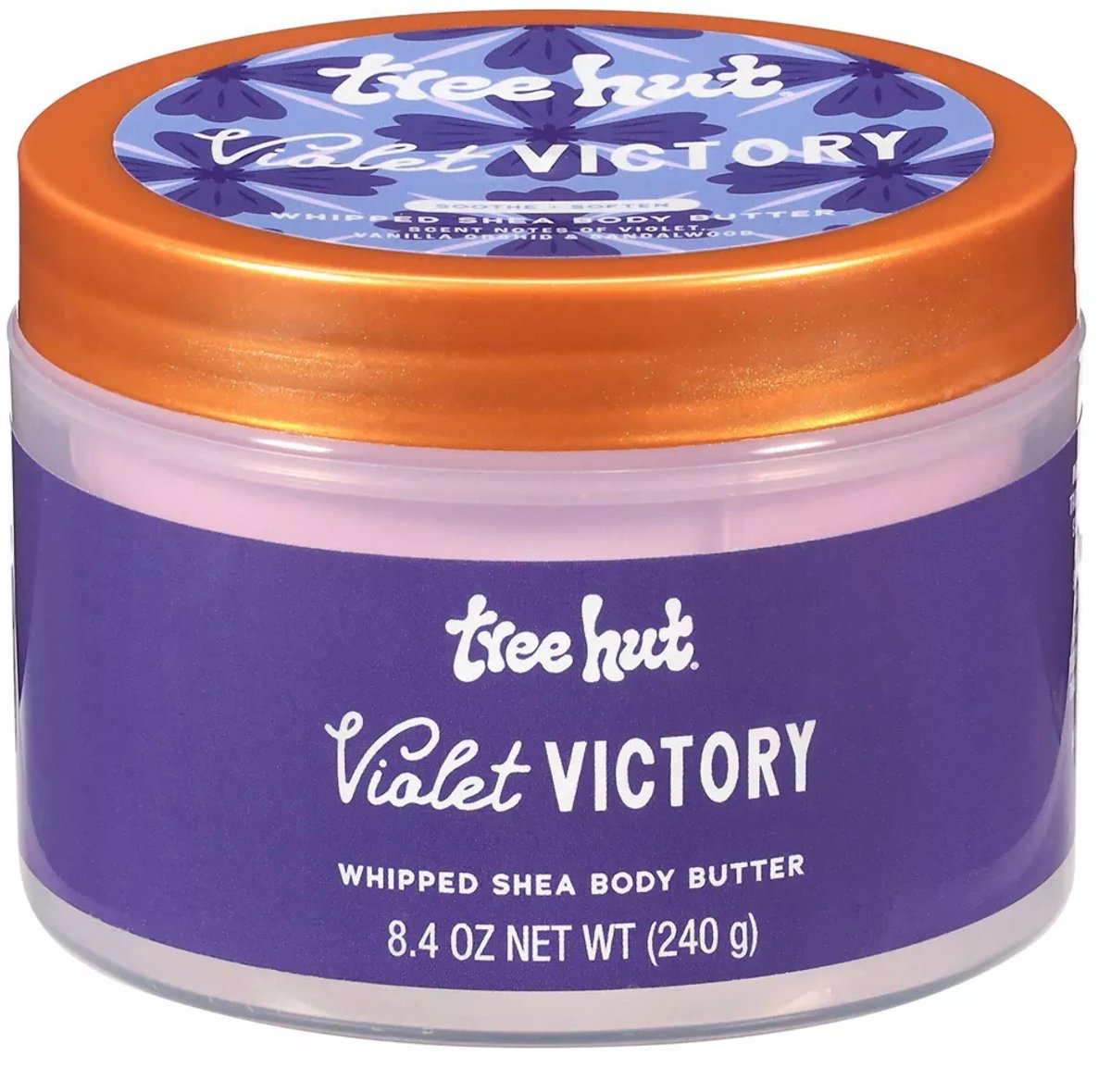 Tree Hut Body Butter - Violet Victory - 240 g: Hydraterende bodybutter voor het hele lichaam, met sheaboter.