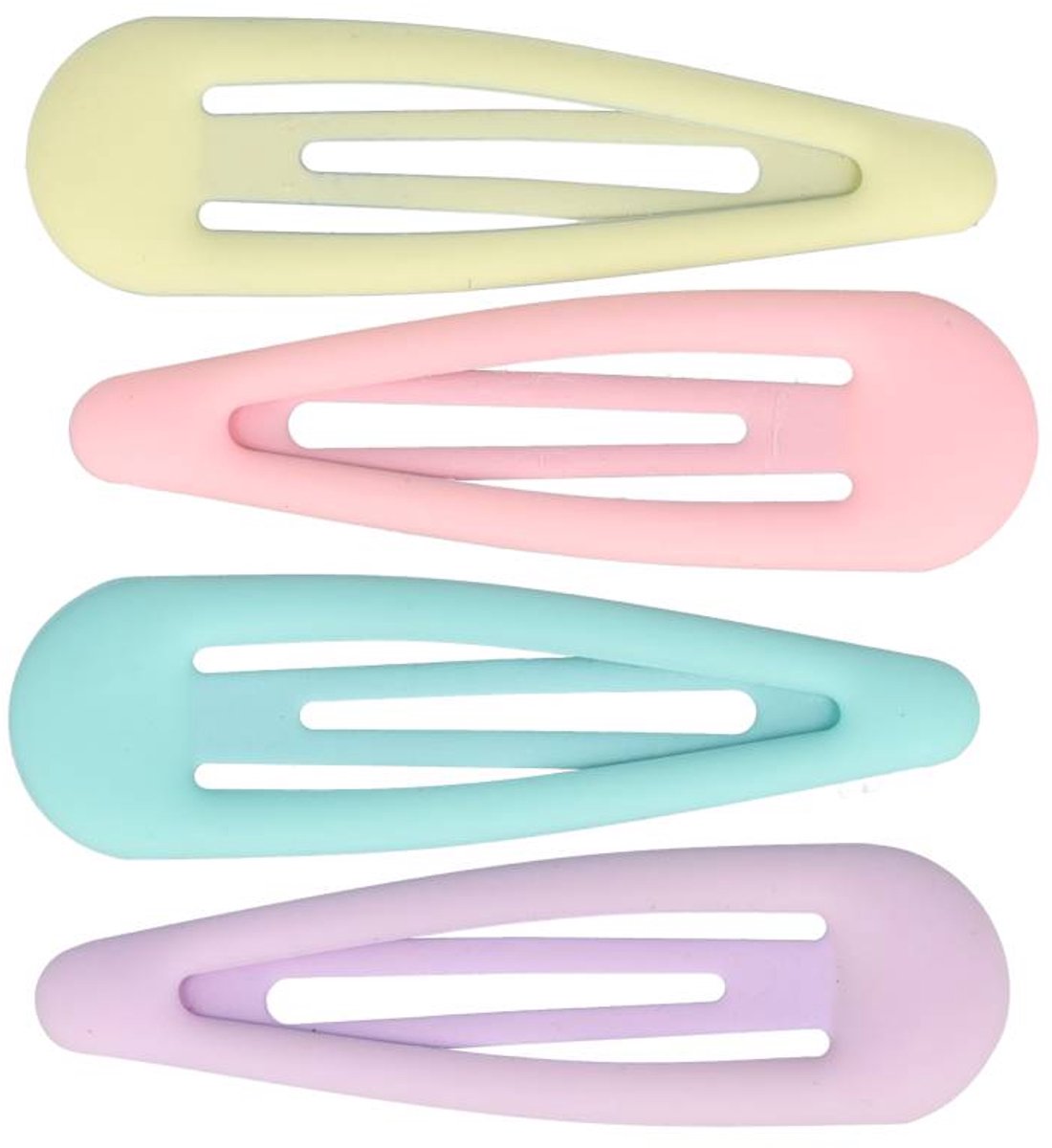 Haarsoires Haarspeld Klikklak 6cm - Epoxy - Matte Kleur Pastel - Set van 4 - Haarclip Speldjes - Makkelijk in Gebruik - Haaraccessoires voor Volwassenen & Kinderen - Hair Clip - Decoratieve Haaraccessoire