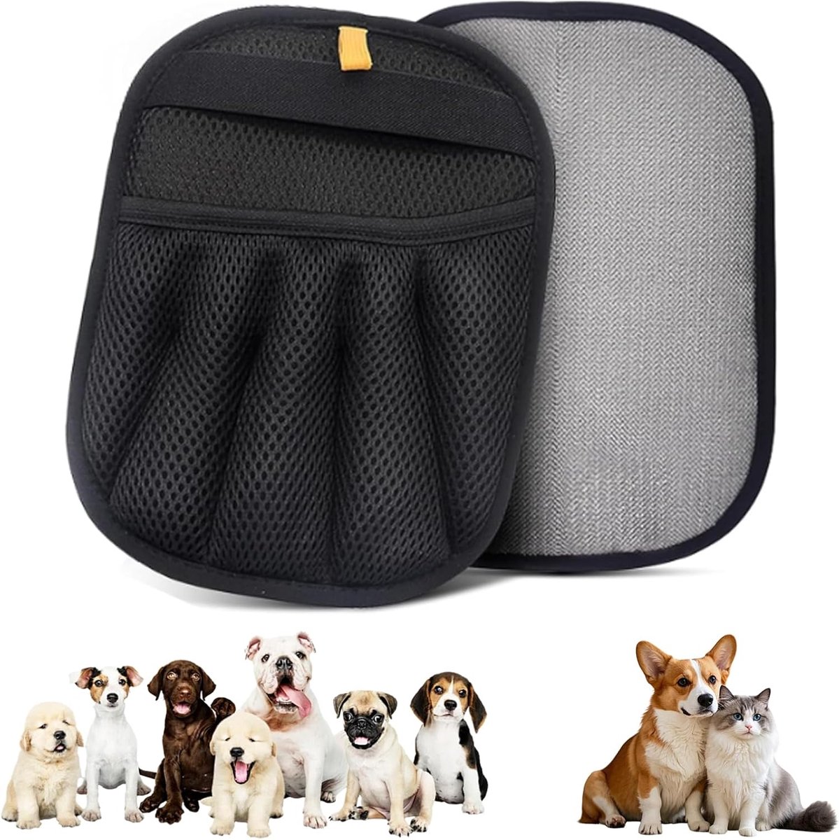 Kattenhaar Verwijderaar Handschoen - Huisdierhaar Verwijderaar - Elektrostatische Ontharingshandschoen - Handschoenen voor dierenhaar - Voor Hond En Kat - Herbruikbaar
