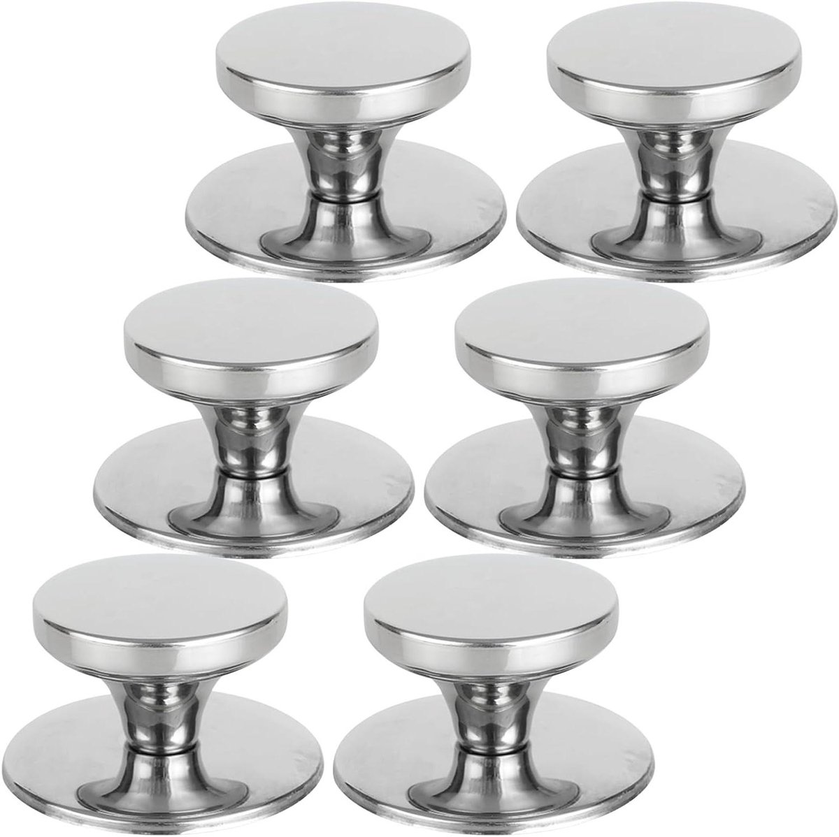 6 stuks pannendekselknop, reservegreep voor deksel, potdeksel, handvat, universeel, pan, d