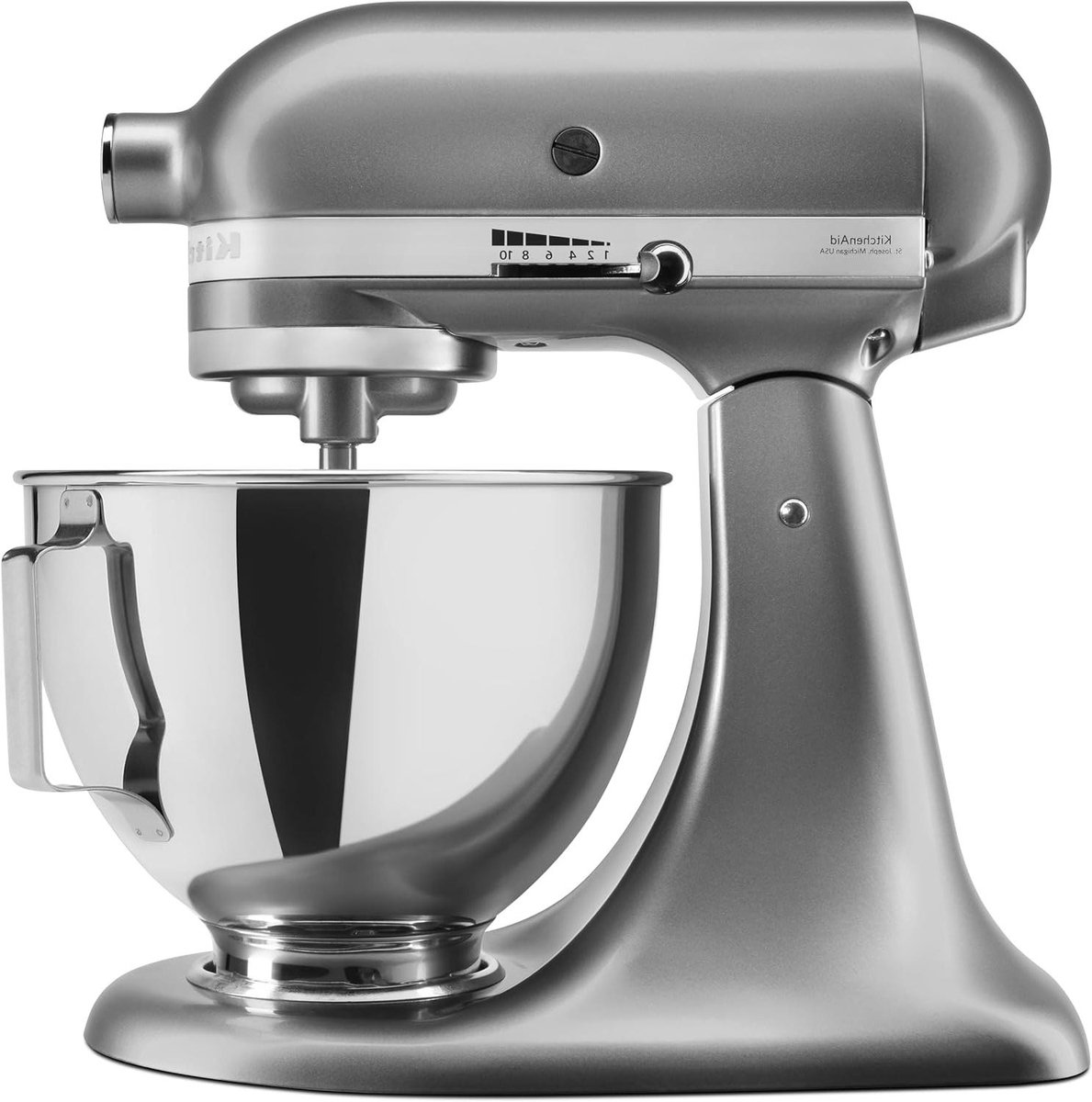Keukenmachine - Standmixer Mixer - Mengen en Koken - Originele Planeetmixer - 4.3 Liter - Zilver