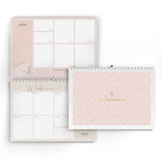 Maan Amsterdam Weekplanner - Inclusief stickervel - To do planner - Ongedateerd - A4 - Eclipse