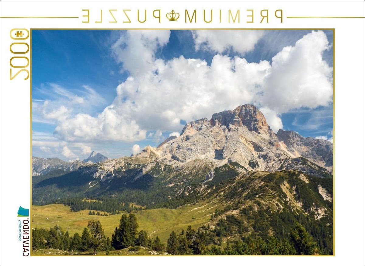 Fotopuzzel Dolomieten - Legpuzzel Bergtoppen - Ontspanning en Geheugentraining - Hoge Kwaliteit Pasvorm - 90 x 67 cm - Niet gespecificeerd