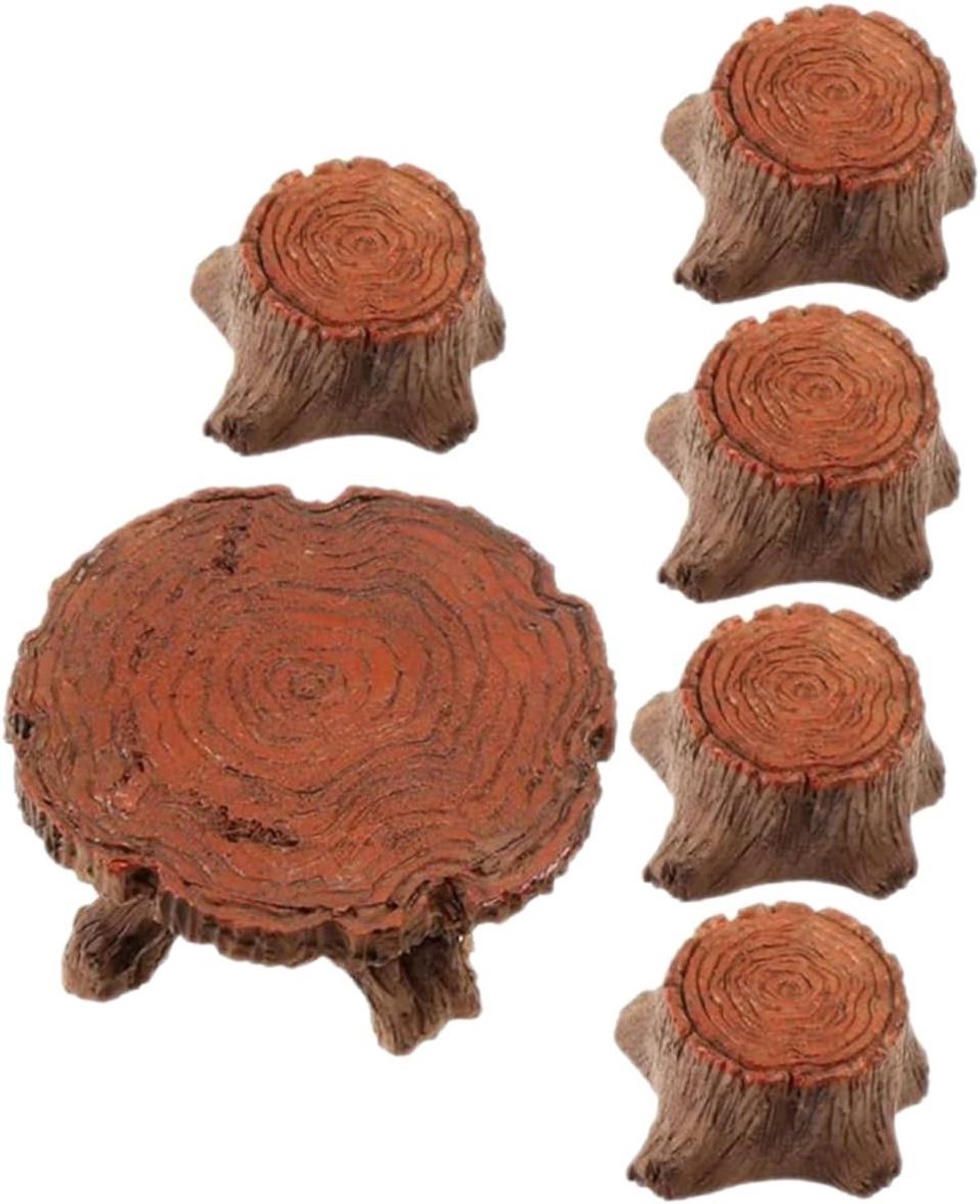 Miniatuur Stronkkrukjes - Poppenhuis Meubels - Tuin Decoratie - 6-delige Set - 5.6x5.6cm - Niet gespecificeerd
