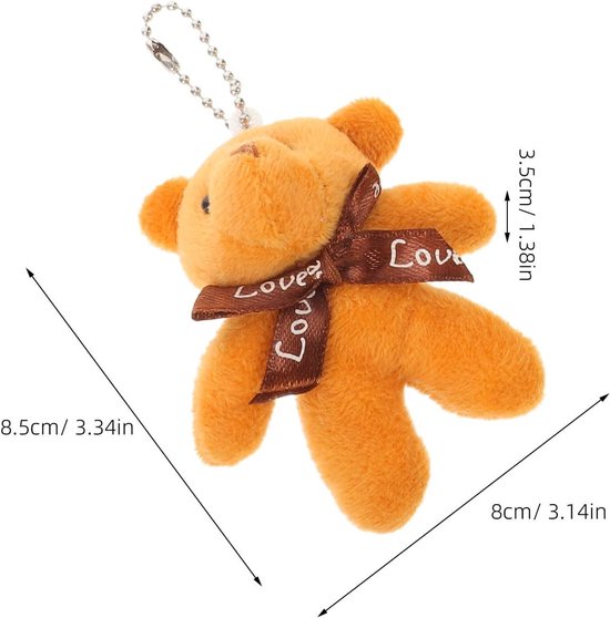 Mini Knuffelbeer Sleutelhangers - Pluche Beertjes Hangers - Tas Decoratie - Zacht Pluche Comfort - 85 cm - Diverse kleuren van MINI — afbeelding 5