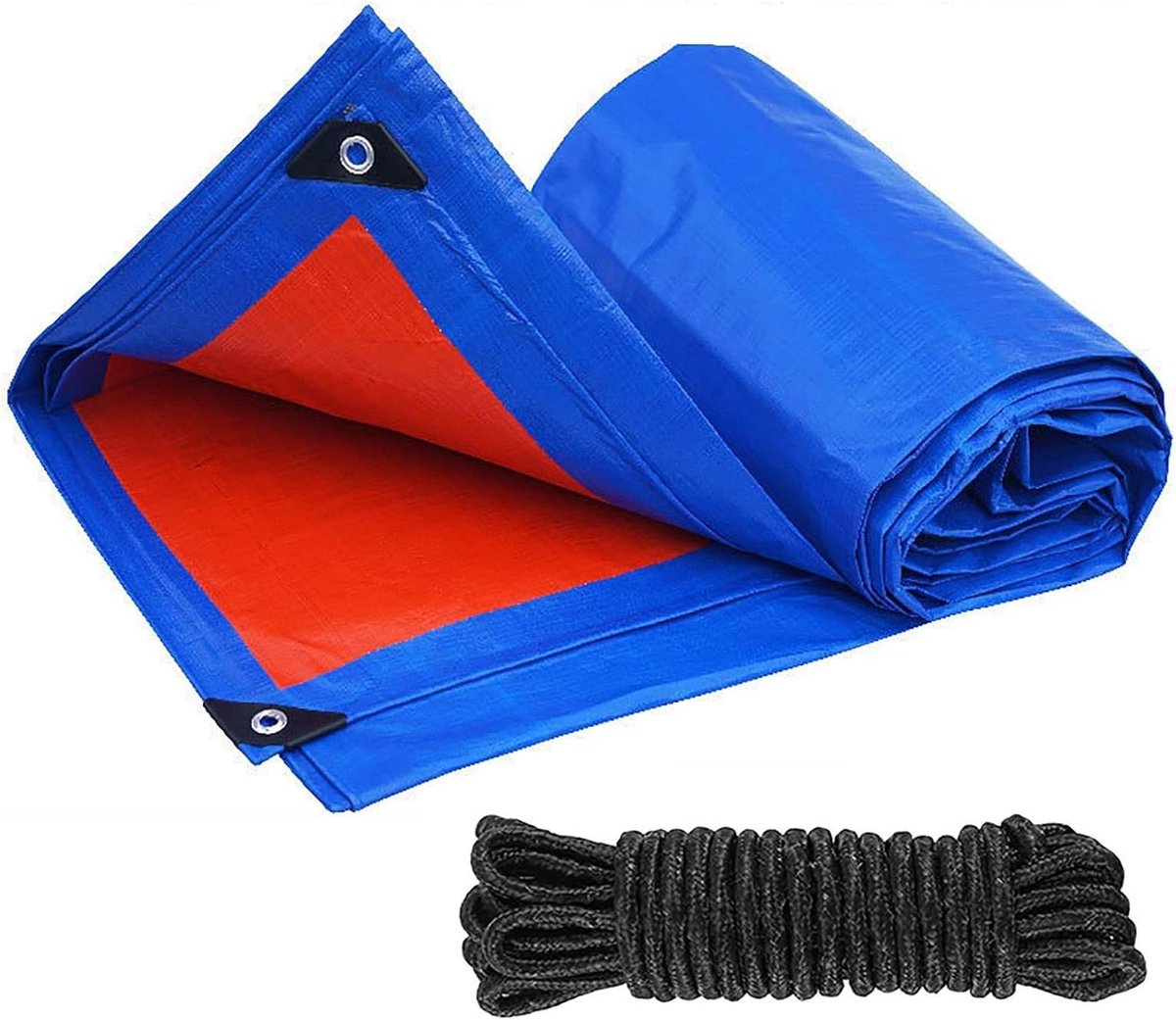 Waterdicht Dekzeil - Zeil met Oogjes - Bescherming Buiten - Versterkt HDPE Materiaal - 4 m x 9 m - Blauw