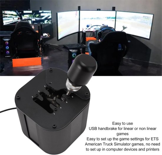 Simulator Versnellingspook - Race Shifter PC - Race Games Spelen - Aluminiumlegering Materiaal - 26 x 18 x 15 cm — afbeelding 5