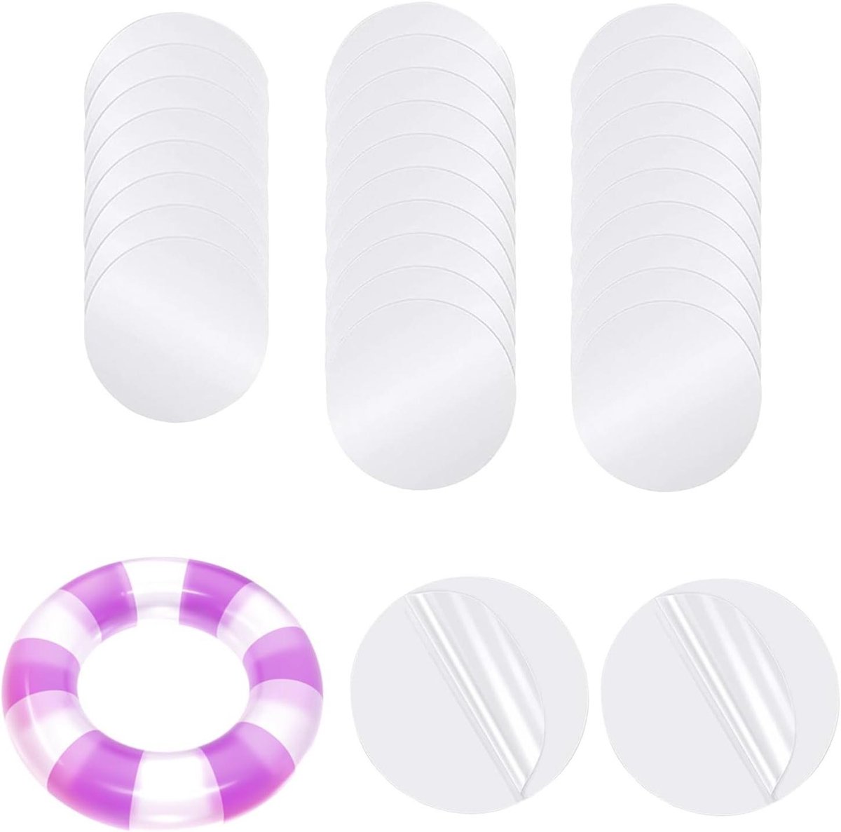 Reparatieset Zwembad - Luchtbed Patch - Lekken Dichten - Zelfklevend Waterdicht - 30 stuks - Transparant