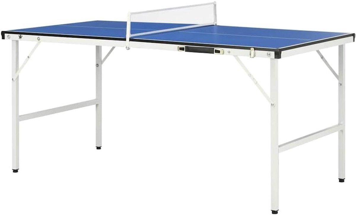 Tafeltennistafel met Net - Pingpongtafel Tennis - Familie Vermaak - Inklapbaar Ontwerp - 5 Feet - Blauw
