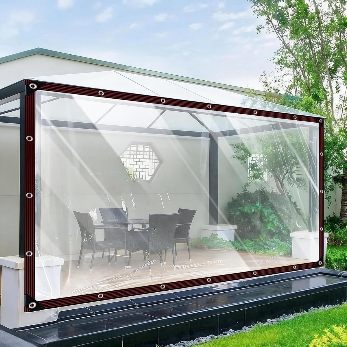 Transparant Zeil - Waterdicht Doek - Tuin Beschermen - Vorstbestendig UV-bestendig - 230x250 cm - Doorzichtig