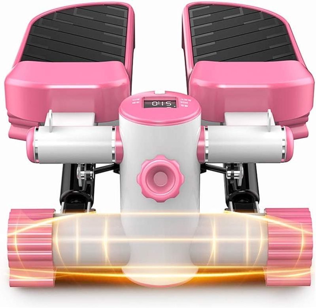 Mini Stepper - Oefenapparaat Hometrainer - Cardiotraining Thuis - In Hoogte Verstelbaar - Compact Formaat - Zwart