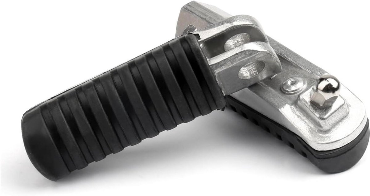 Motorfiets Voetsteunen - Voetsteunen Motor - Comfortabel Rijden - Antislip Rubber - Set van 2 - Zwart