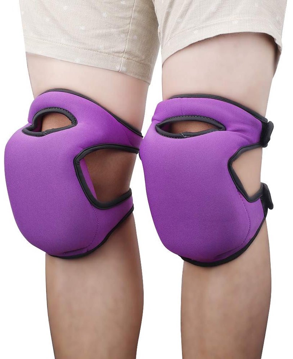 1 paar tuinieren kniebeschermers, tuin kniebeschermers antislip beschermend kussen zacht comfort tuin kniebeschermer voor thuis tuinman snoeien reiniging vloeren werk (paars)
