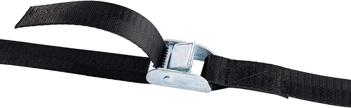 Spanbanden Set - Bagage Riemen - Vervoer Vastzetten - Roestvrijstalen Gesp - 3 Stuks 3 Meter - Zwart