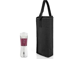 Linkidea Blender opbergtas, verstelbare smoothie blender draagtas met handriem, draagbare kleine blendercontainer compatibel met Hamilton Beach (zwart), Zwart